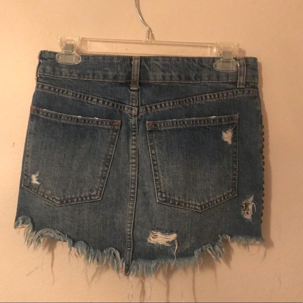 Free people denim skirt embroidered 24 - Picture 3 of 3